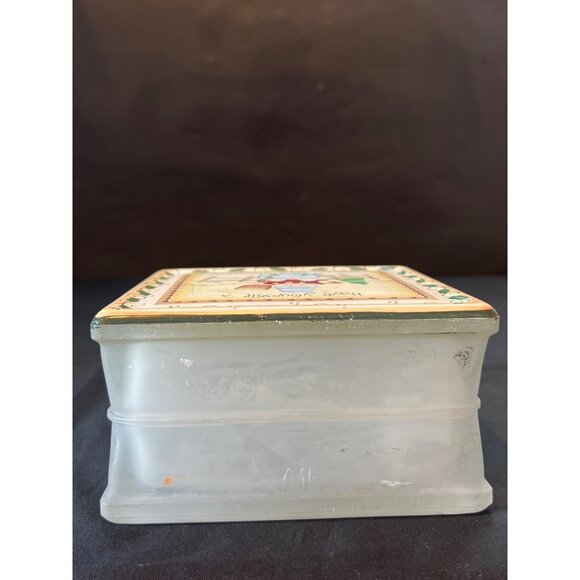 Illuminated Frosted Glass Block Night Light With Snowman Lid Design - "Have Your - Picture 8 of 10